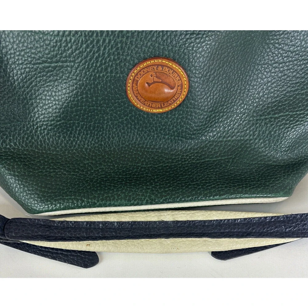 Vtg Dooney & Bourke Teton Tri-Color Drawstring Bucket Bag All Weather Leather - Picture 13 of 15